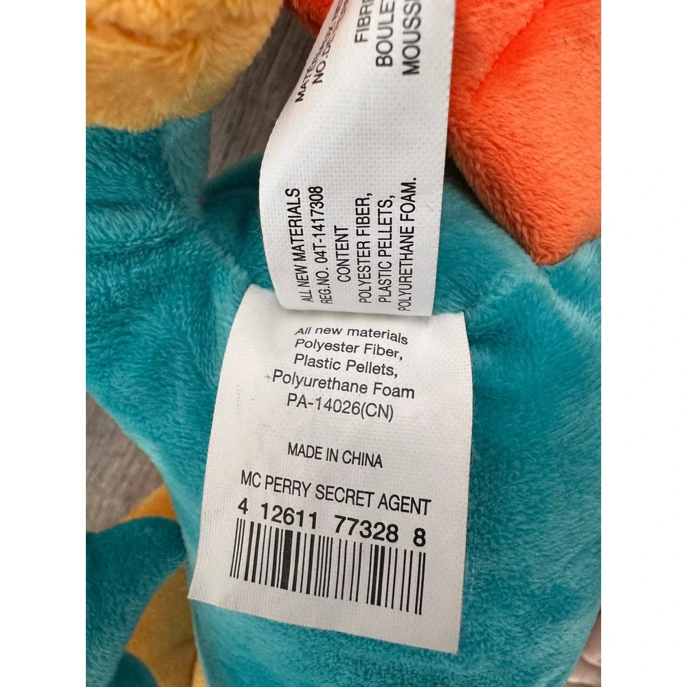 Disney Store Perry the Platypus Agent‎ P Plush Phineas and Ferb 21 Inch Teal